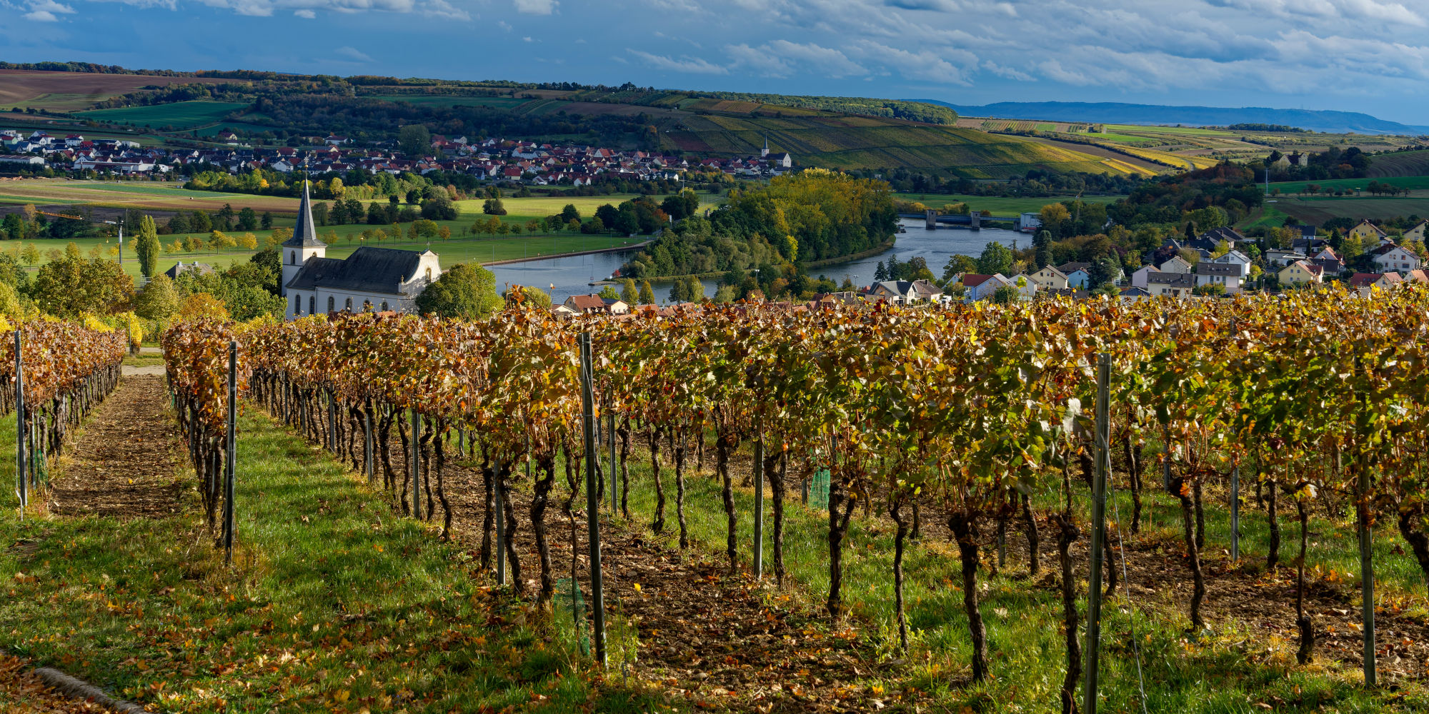 Landschaft und Weinberge bei Wipfeld, Landkreis Schweinfurt