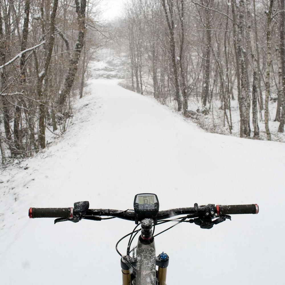 Ein Fahrradlenkrad.