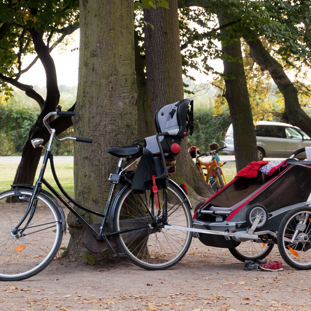 Kind auf dem Fahrrad mitnehmen