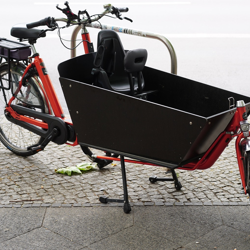 Lastenrad mit Kindersitz