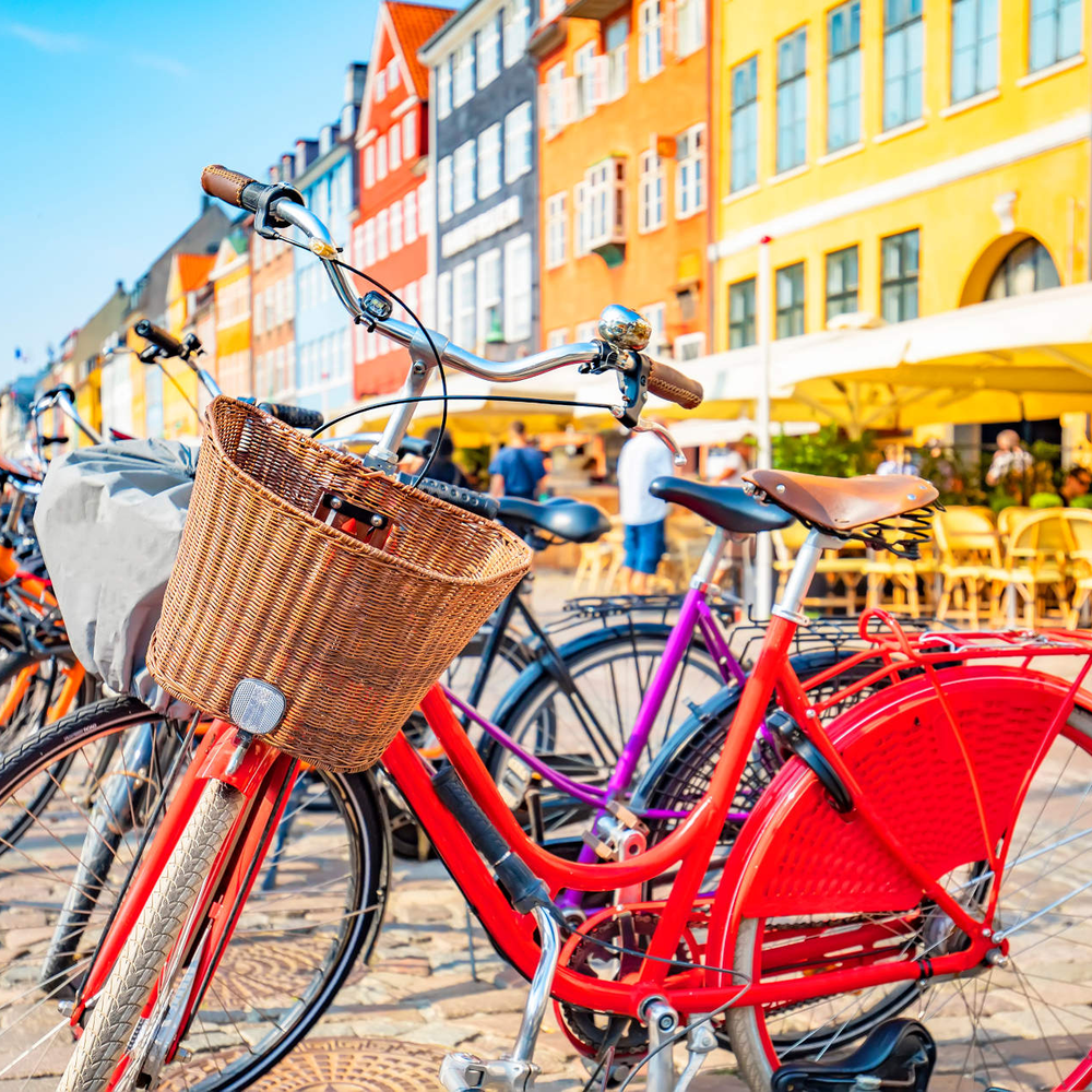 Bunte Fahrräder in  Copenhagen